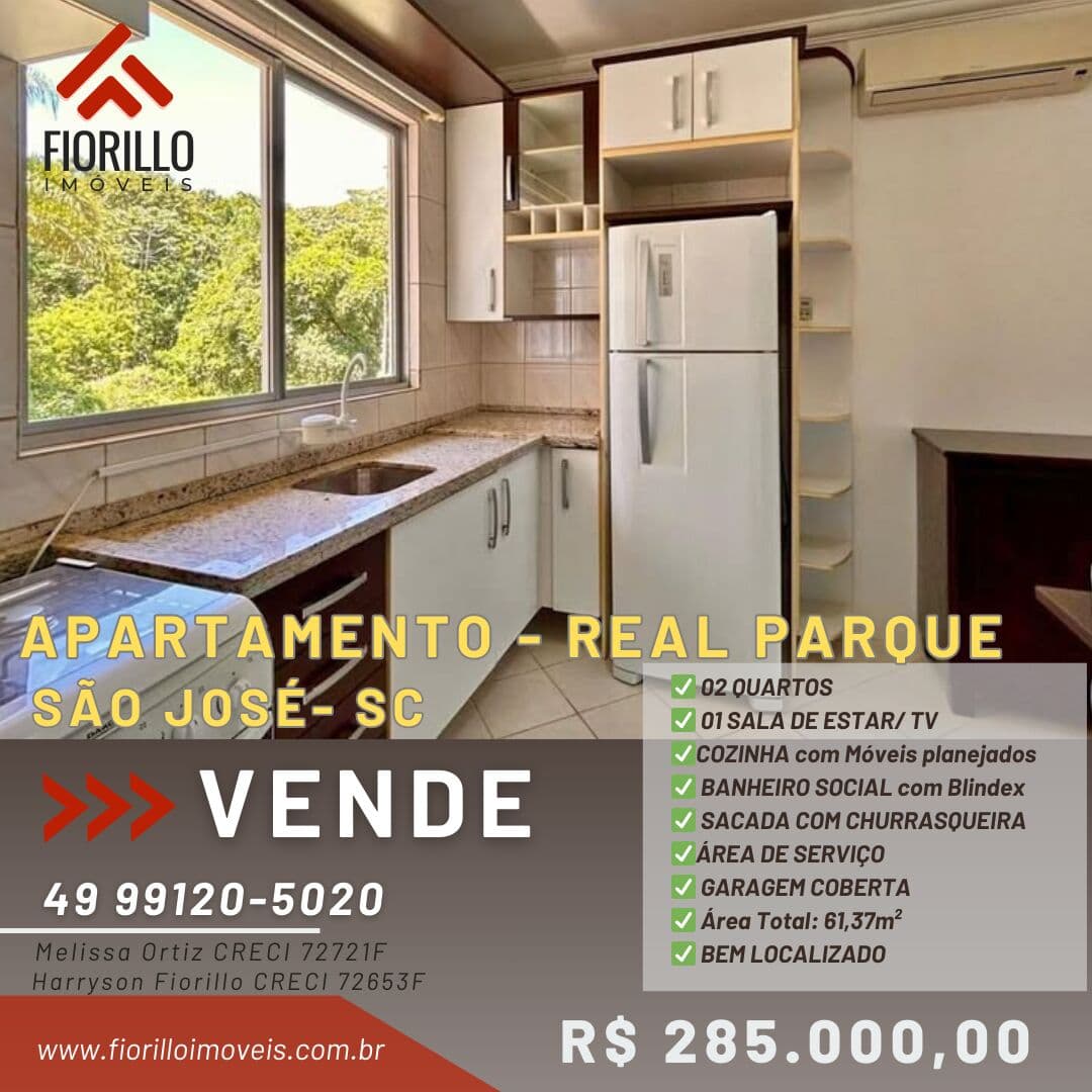 VENDE - Apartamento semi mobiliado no Real Parque – São José