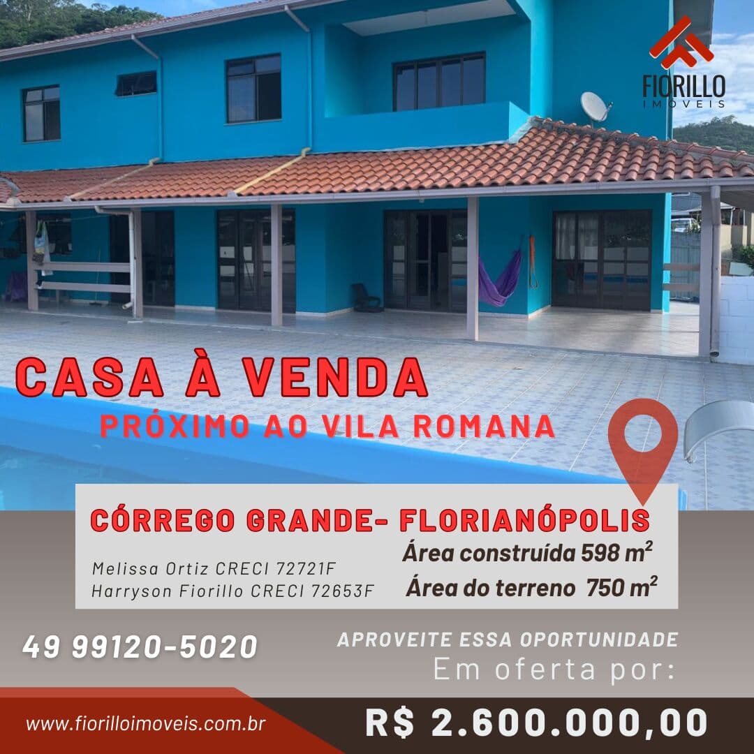 VENDE - Casa com piscina no Córrego Grande - Florianópolis SC
