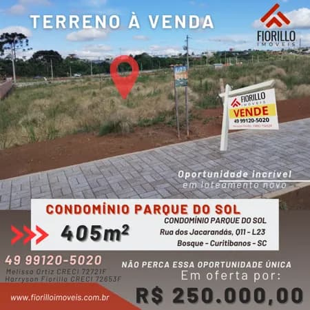 VENDE - Terreno em Condomínio Parque do Sol