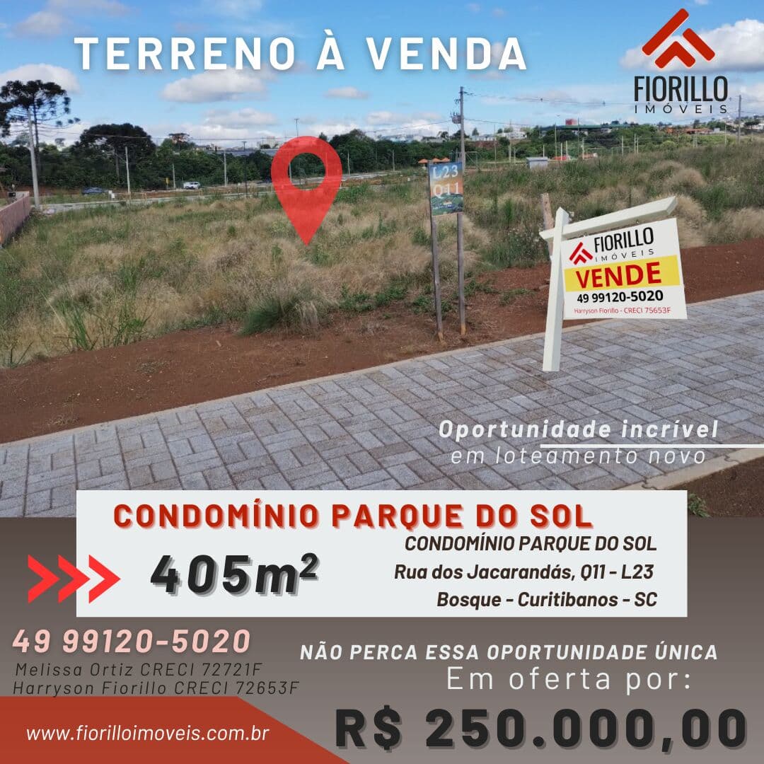VENDE - Terreno em Condomínio Parque do Sol