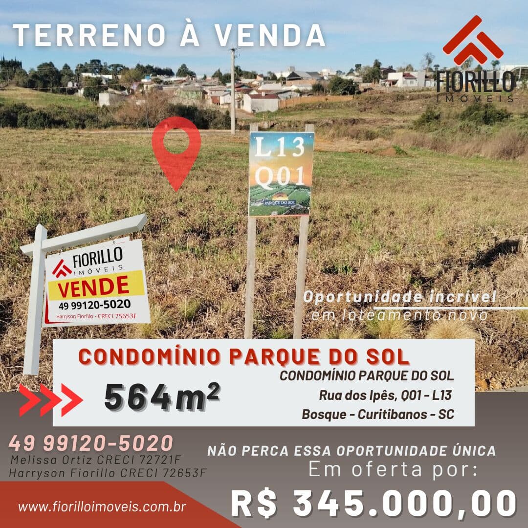 VENDE - Terreno em Condomínio Parque do Sol