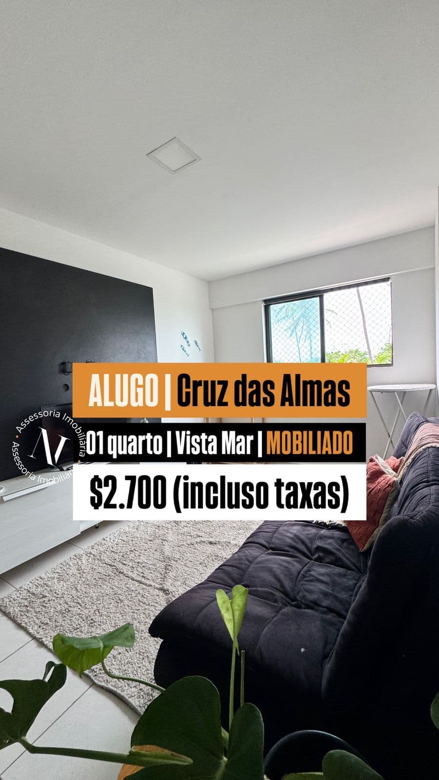 Quarto/Sala Mobiliado em Cruz das Almas
