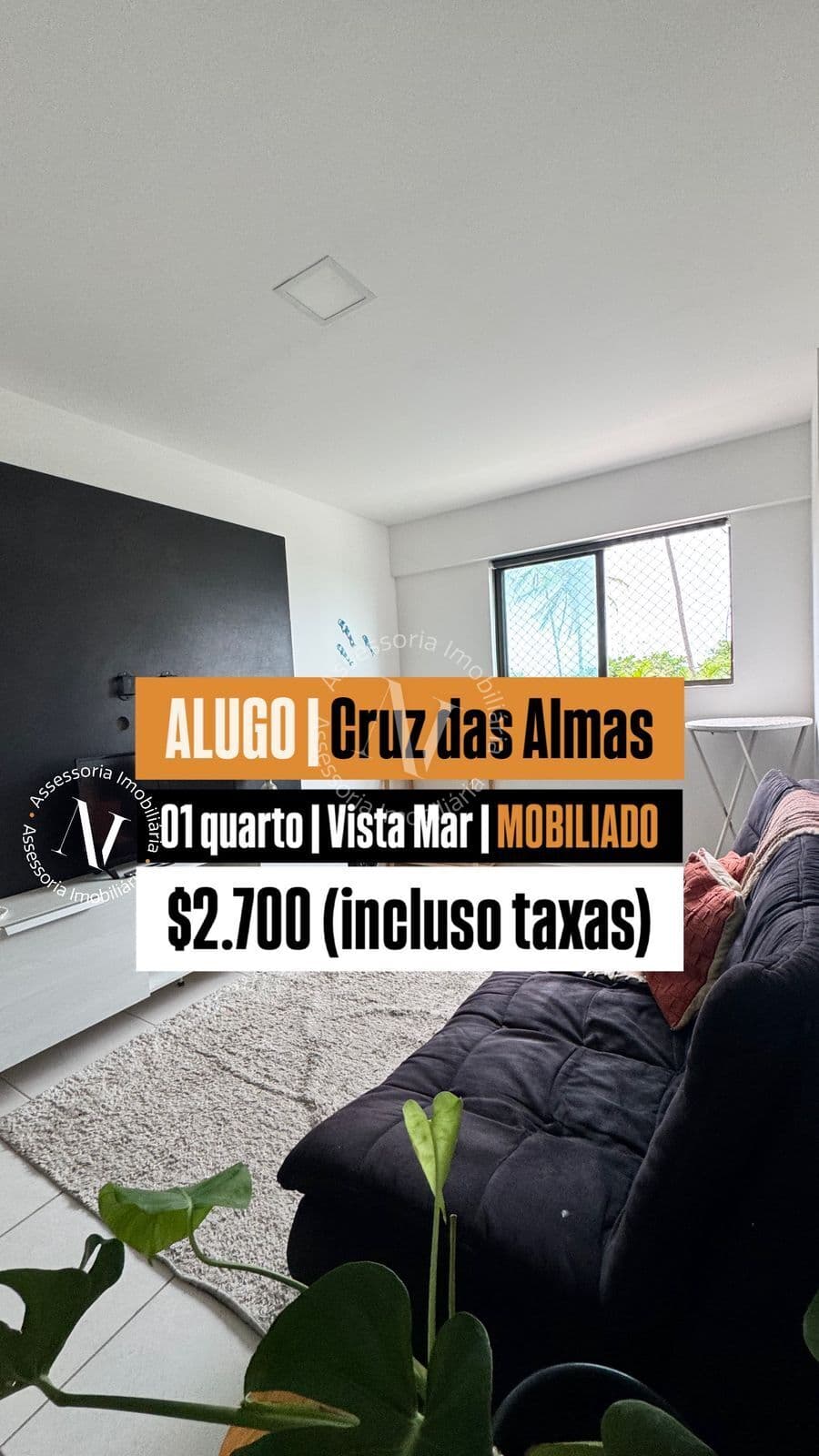 Quarto/Sala Mobiliado em Cruz das Almas