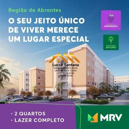 Apto 2/4 com varanda ou garden - Solar das Amoreiras