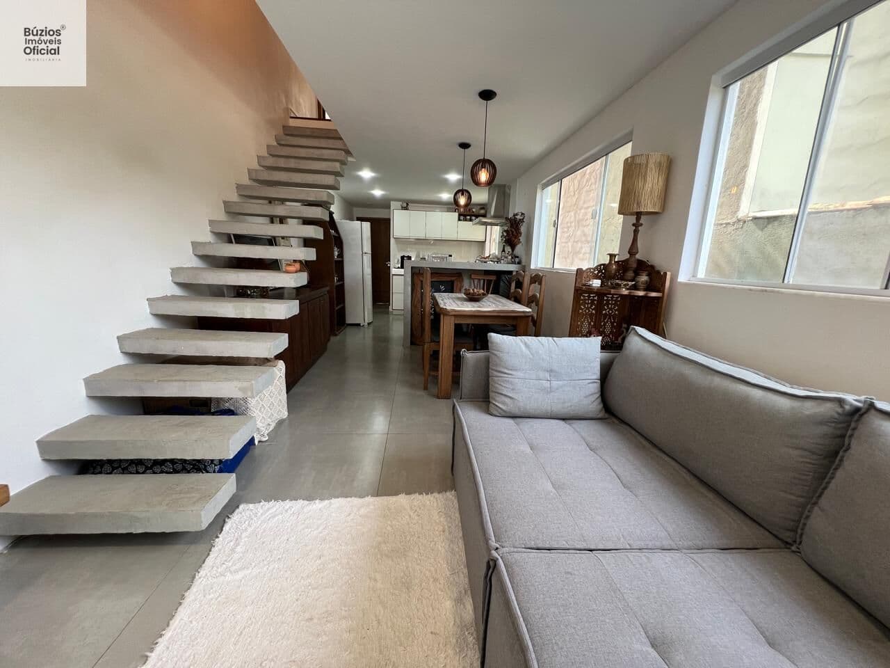 Casa Duplex, 2 quartos e área privativa, a 500 metros da praia de Geribá.