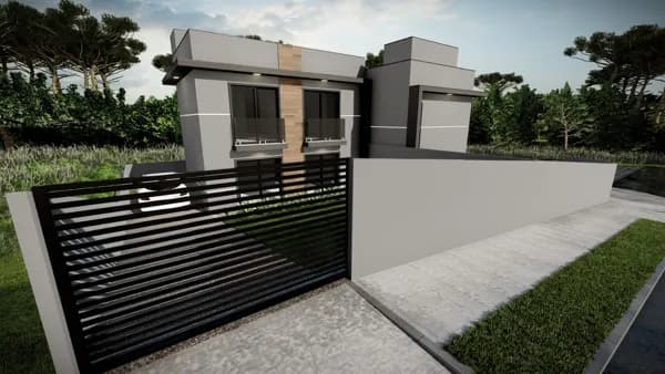 Sobrado Geminado em Conjunto Habitacional Monsenhor Francisco Gorski, Campo Largo/PR