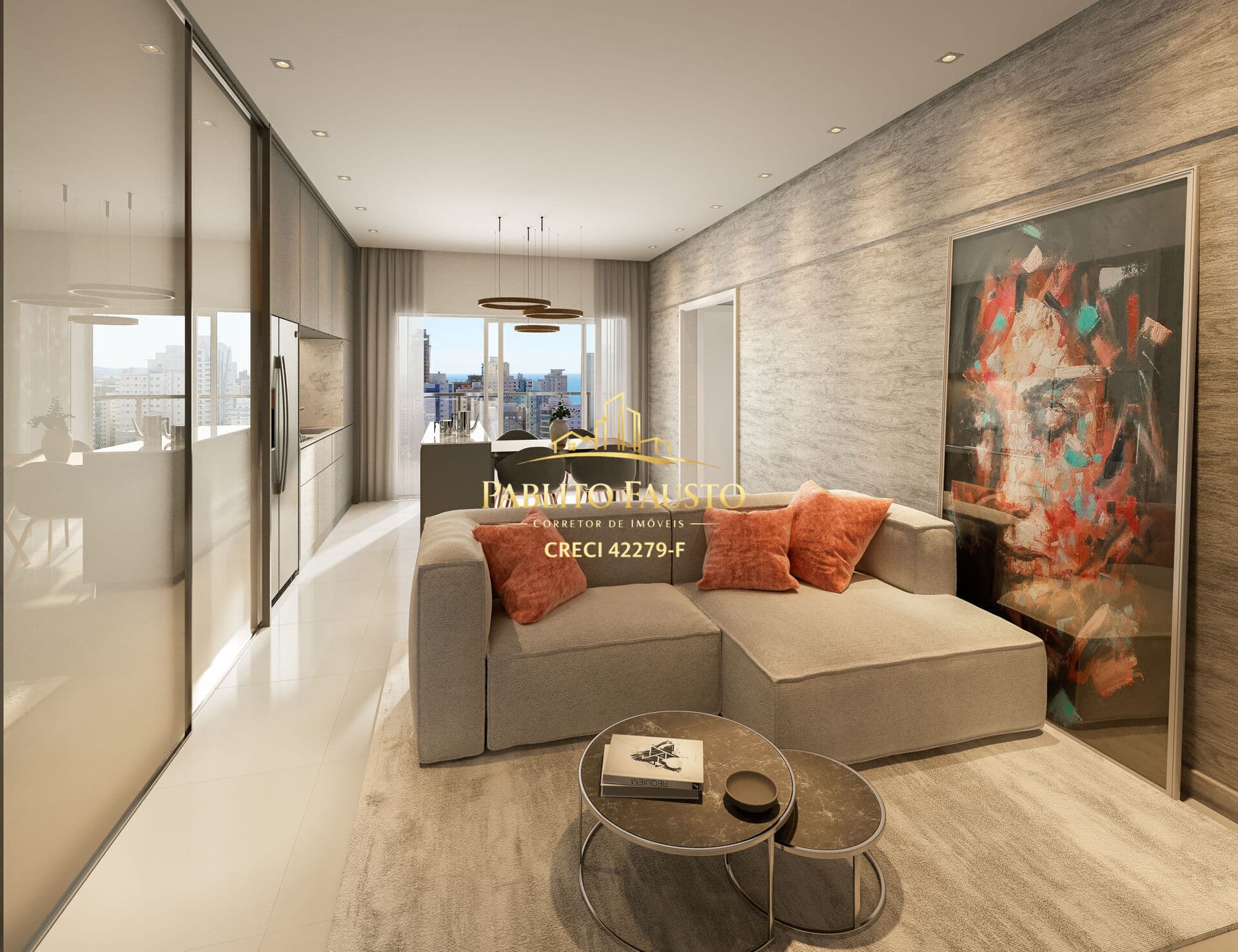 Apartamento Alto Padrão com 2 quartos sendo 1 suíte no Triad Up - Brokling Residence - Tipo 01