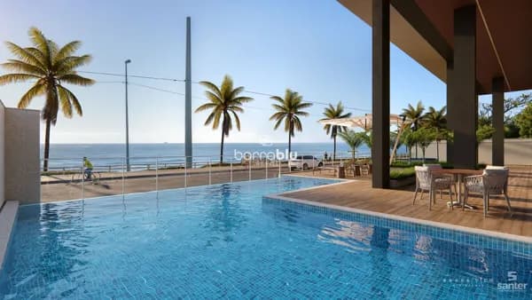 Apartamento com vista para o mar no empreendimento Barra View na praia do Tabuleiro