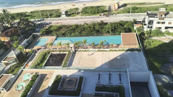 Apartamento pé na areia no Summer Home Club, 3 quartos (1 suíte) 121,81m² bairro Itacolomi - Balneário Piçarras/SC