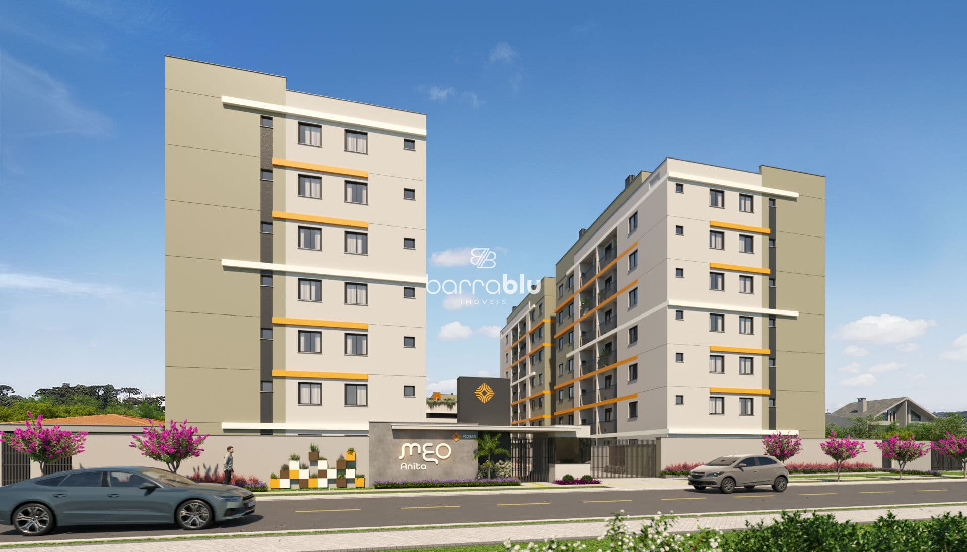 Apartamentos 2 quartos (1 suíte) 52,22m² no Meo Anita, bairro Anita Garibaldi - Joinville/SC.