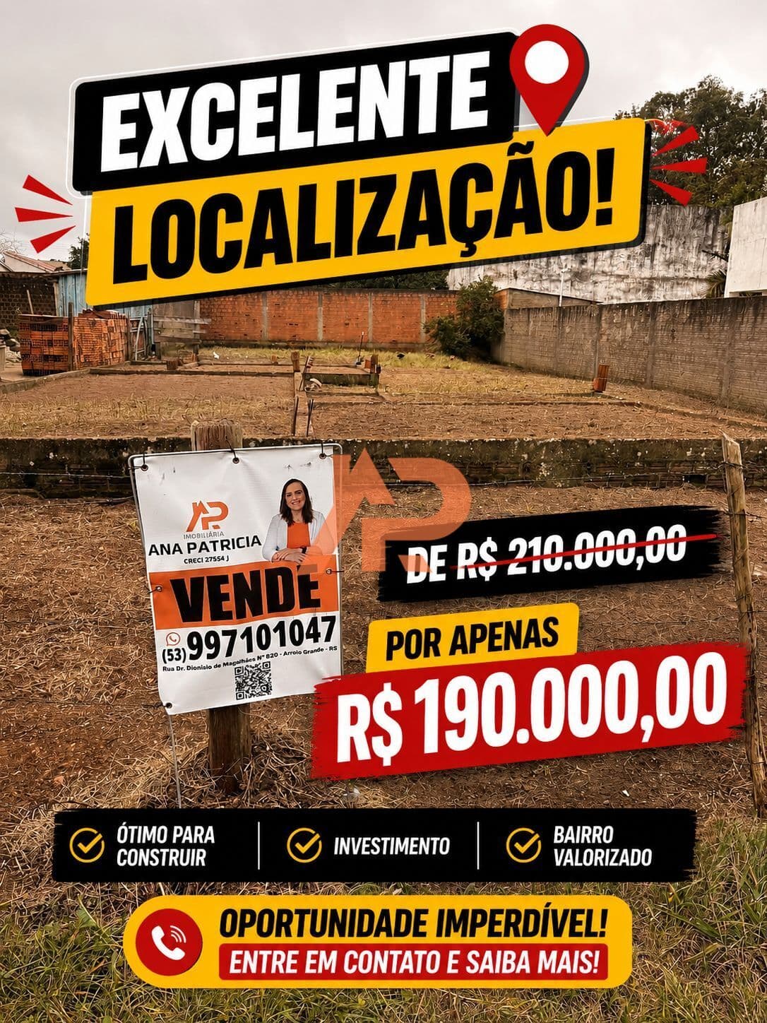 Lote/Terreno em Arroio Grande - Centro