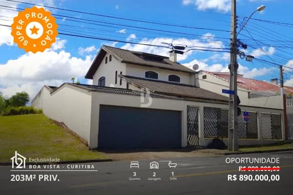Sobrado 3 Quartos a venda no Boa Vista – Curitiba
