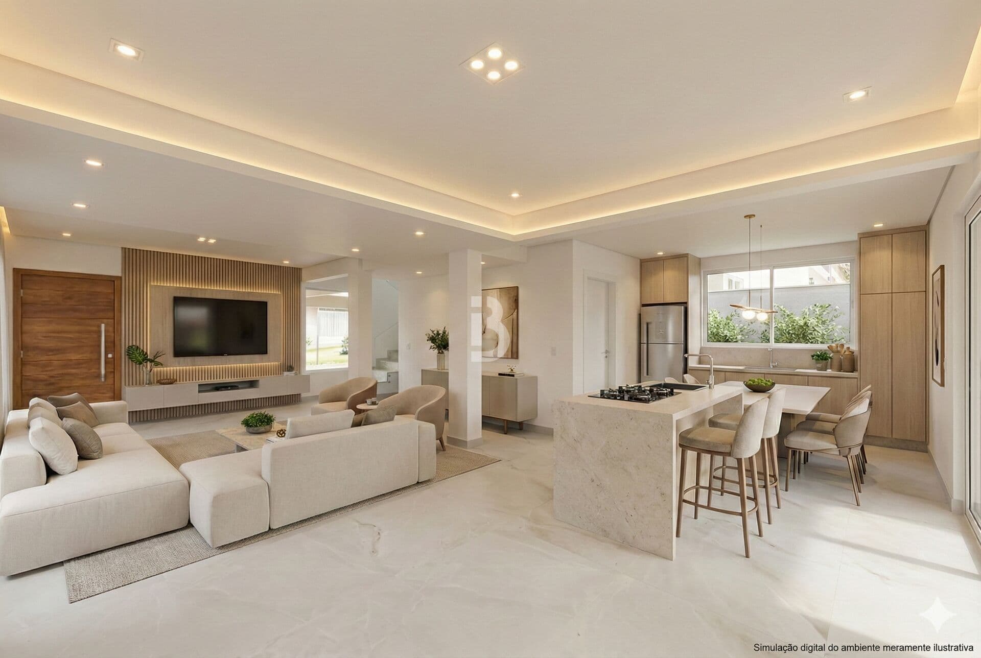 Casa Nova à Venda em condomínio em Santa Felicidade: Com 230m² e 3 Suítes e 3 Vagas| Curitiba