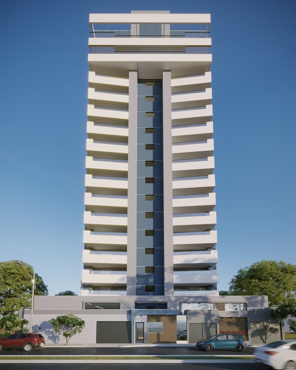 Apartamento em construção de 117 m² na Zona Sul de Uberlândia, com uma linda vista da cidade, torre com 16 andares com 2 elevadores.