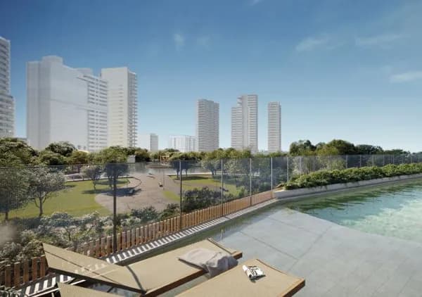 ✨ VARANDA PARQUE UNA - apartamentos 83m² de 2 suítes, lavabo e lazer completo com piscina.