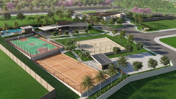 📌 Buritis Club Village - estrutura completa de lazer com piscinas, quadras de tênis e muito mais!