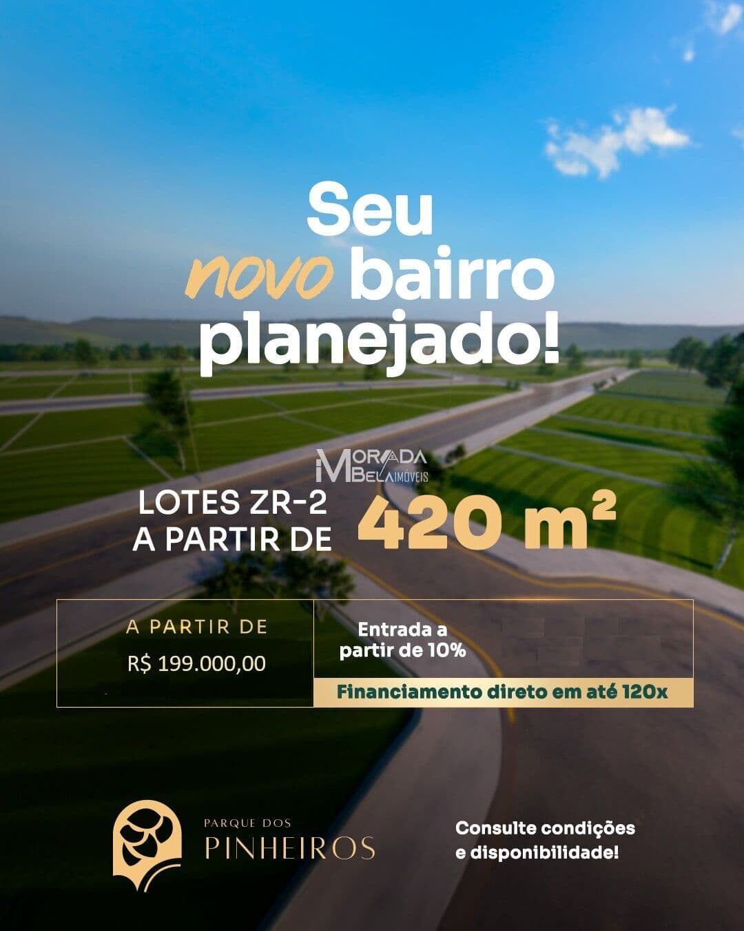 Terreno a partir de 420m² Zr 2 no Parque dos Pinheiros, Lagoa Santa/MG