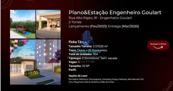 Apartamento com 2 quartos, Fino acabamento, Lazer à venda, 35 m² - Engenheiro Goulart - São Paulo/SP