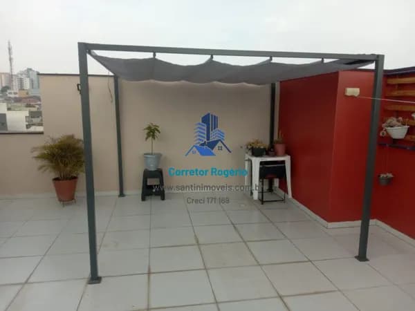Cobertura com 2 quartos (01 suíte ) 02 Vagas 100 m² - venda por R$ 550.000 ou aluguel por R$ 2.600/mês - Vila Scarpelli - Santo André/SP