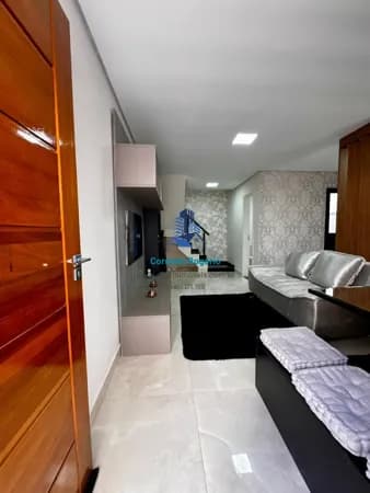 Sobrado em condomínio com 2 dormitórios( 02 suítes ) 02 Vagas de garagem à venda, 67 m² - Vila Valparaíso - Santo André/SP
