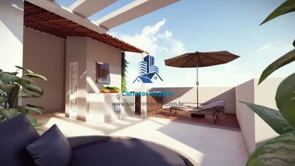 Cobertura com Elevador, 02 quartos (01 suíte ) Fino acabamento, Vaga coberta à venda, 97 m² por R$ 616.000 - Santa Teresinha - Santo André/SP