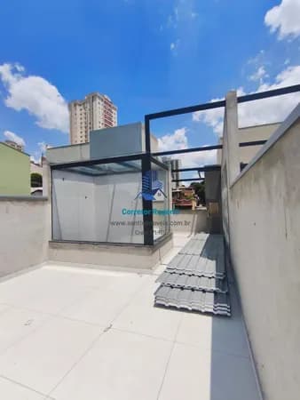 Sobrasdo + Cobertura com 3 quartos (01 suíte com closet Área gourmet, 02 Vagas à venda em Santo André/SP