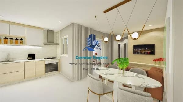 Cobertura com elevador, 02 quartos, Fino acabamento, Vaga coberta à venda, 86 m² - Vila Bastos - Santo André/SP
