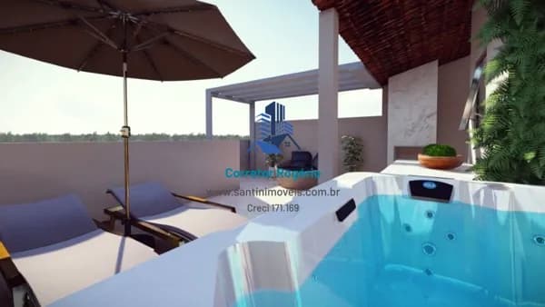 Cobertura com Elevador, 02 quartos (01 suíte ) Espaço gourmet, Vaga coberta à venda, 75 m² por R$ 450.000 - Parque Erasmo Assunção - Santo André/SP