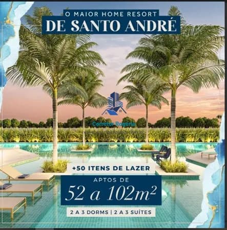 Apartamento com 2 ou 03 quartos (01 ou 02 suítes ) 01 ou 02 Vagas , Várias metragens à venda, 52 m² por R$ 588.640 - Jardim - Santo André/SP
