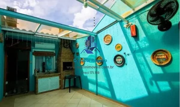 Sobrado com 03 quartos (02 suítes) Área gourmet, 03 Vagas ! Estuda permuta por menor valor à venda em Santo André/SP