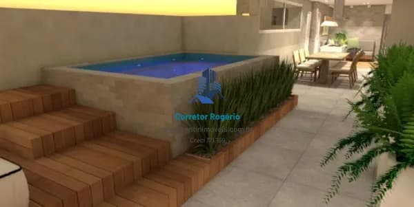 Cobertura com Elevador ,03 quartos (01 suíte ) Churrasqueira, Piscina, Vagas cobertas à venda, 180 m² - Jardim Bela Vista - Santo André/SP