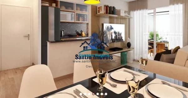 Apartamento com 2 quartos, Sacada , Fino acabamento, Lazer completo , Vaga de garagem à venda, 46 m² - Vila Humaitá - Santo André/SP