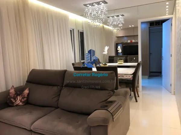 Apartamento com 3 dormitórios(01 suíte)Varanda gourmet,02 vagas à venda, 80 m² Vila Homero Thon - Santo André/SP