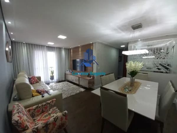 Apartamento com Planejados, 03 quartos (01 suíte ) Fino acabamento, 02 Vagas cobertas à venda, 95 m² por R$ 547.700 - Parque São Vicente - Mauá/SP