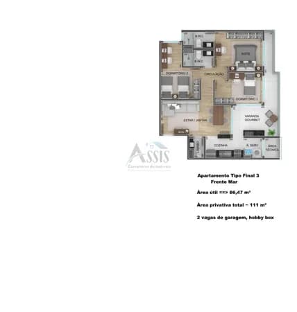 Venda: Apartamento com 2 Dormitórios - AP0018
