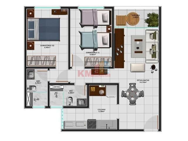 Apartamento à Venda no Bom Pastor – Natal/RN | Mirante Lima e Silva | 2 Quartos com Suíte