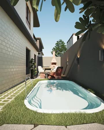 Apartamento térreo (garden) com 3 quartos e área privativa.