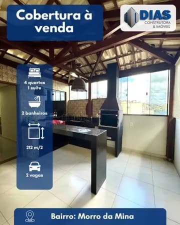 Cobertura para comprar Morro da Mina Conselheiro Lafaiete