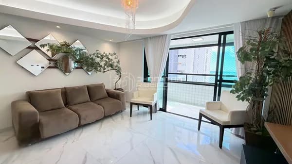 Apartamento em Candeias com 100m², 3 Quartos, Vista Mar e 50m da Praia – Edf. Ile de France