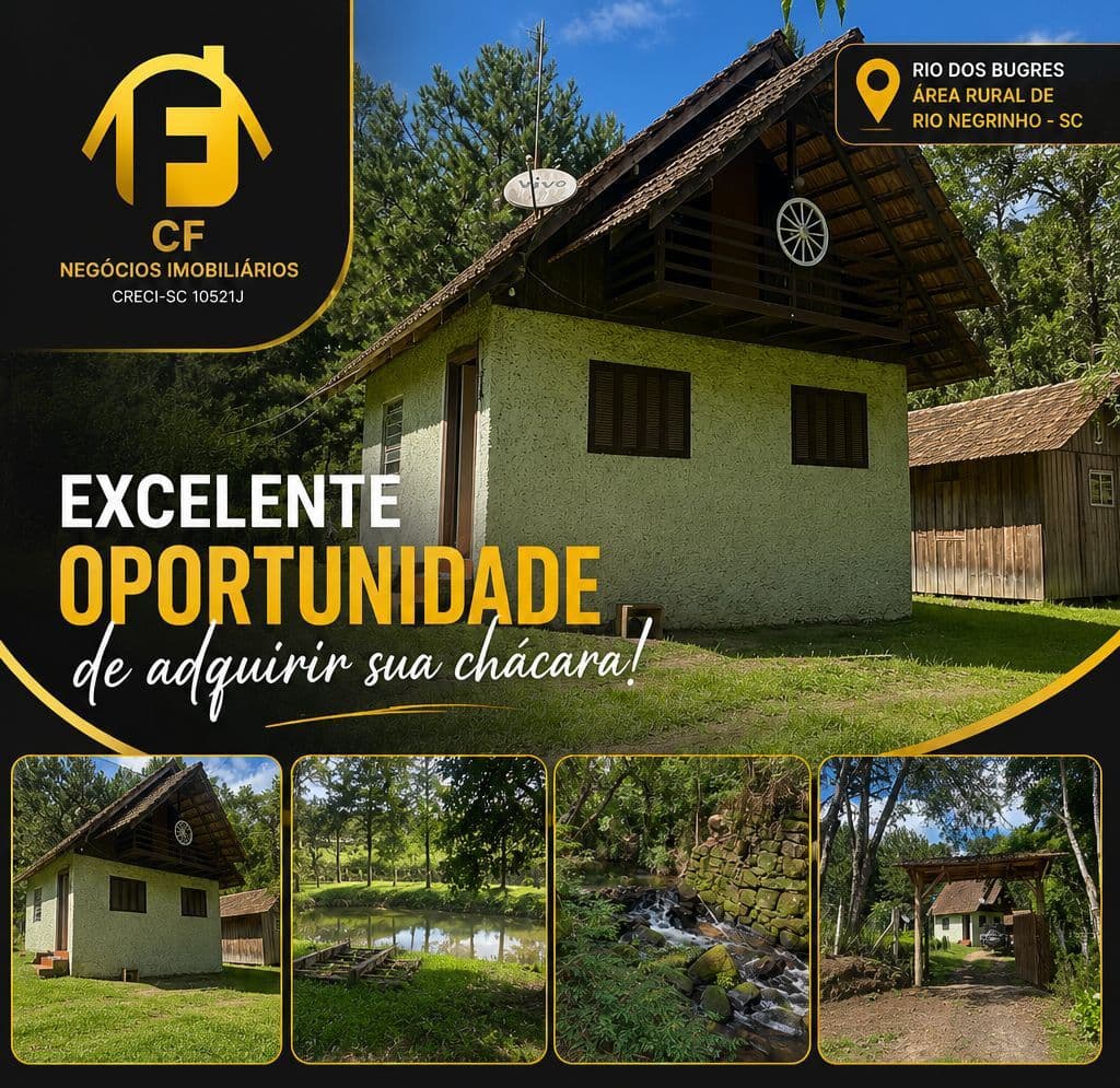 Chácara em Área Rural de Rio Negrinho, Rio Negrinho/SC