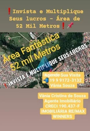 ?Invista e Multiplique Seus Lucros ??? ?? Área Fantástica de 52 mil Metros! ?? Agende Sua Visita com Vânia Souza ?? 19 9.9172-3132