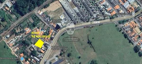 Caçapava/SP - Bairro Vl. Bandeirantes - Terreno 851m²