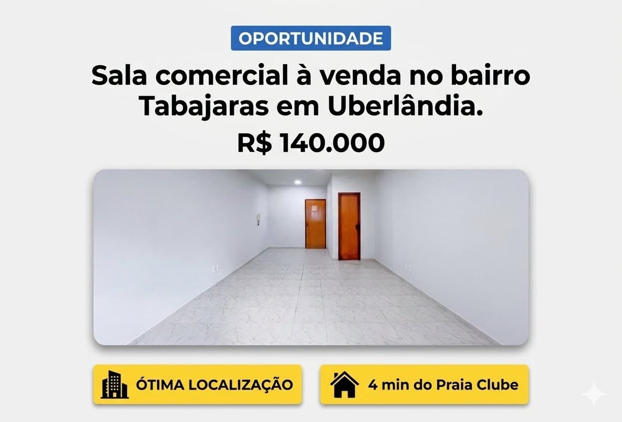 Sala à venda no bairro Tabajaras em Uberlândia/MG