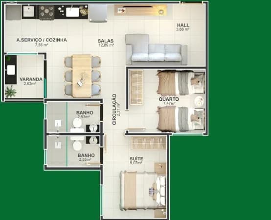 Apartamento à venda no bairro Novo Mundo em Uberlândia/MG