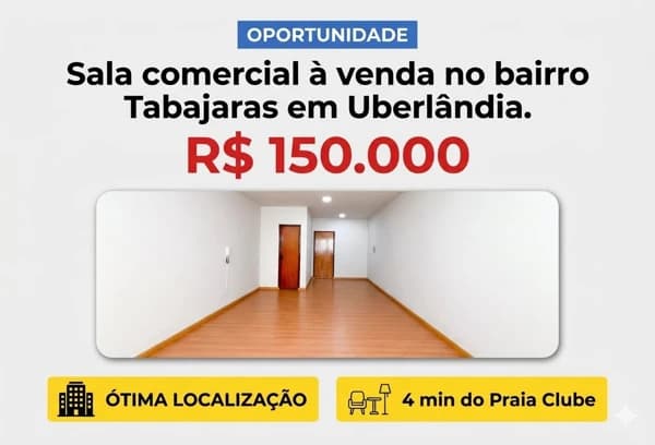 Sala à venda no bairro Tabajaras em Uberlândia/MG