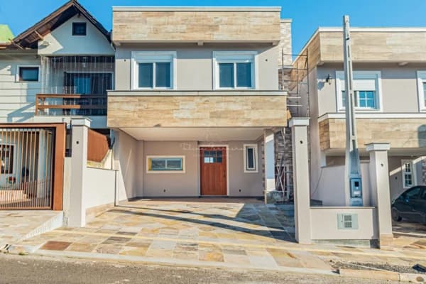 Sobrado à venda – 3 dormitórios, suíte, lareira e churrasqueira Reserva Bela Vista Gravataí RS