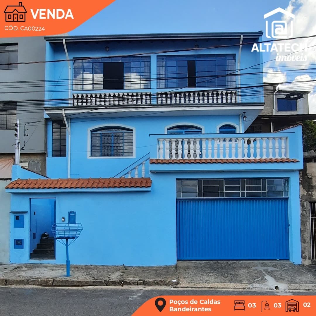 Casa à venda no bairro Jardim Bandeirantes em Poços de Caldas/MG