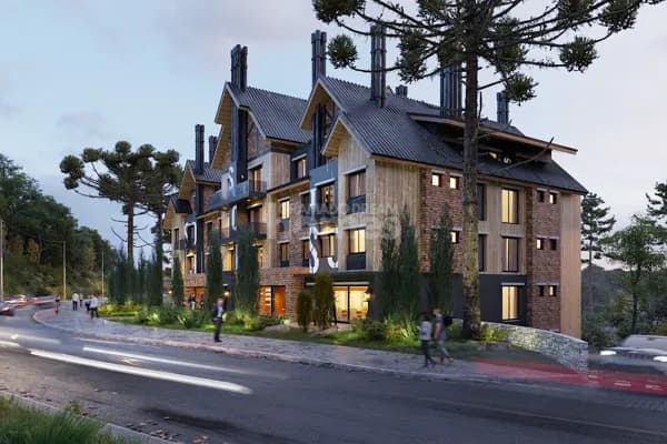 Apartamento com 02 dormitorios mobiliado em Gramado