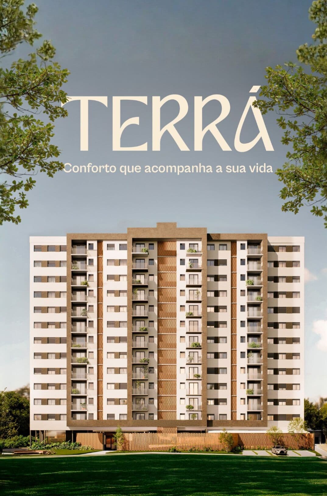 TERRÁ Apartamento 2 Dormitórios com Suíte, Sacada com Churrasqueira em Gravataí
