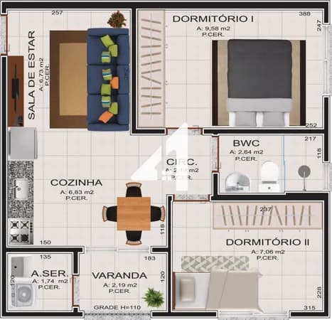 Apartamento em Apucarana - Núcleo Habitacional Adriano Correia